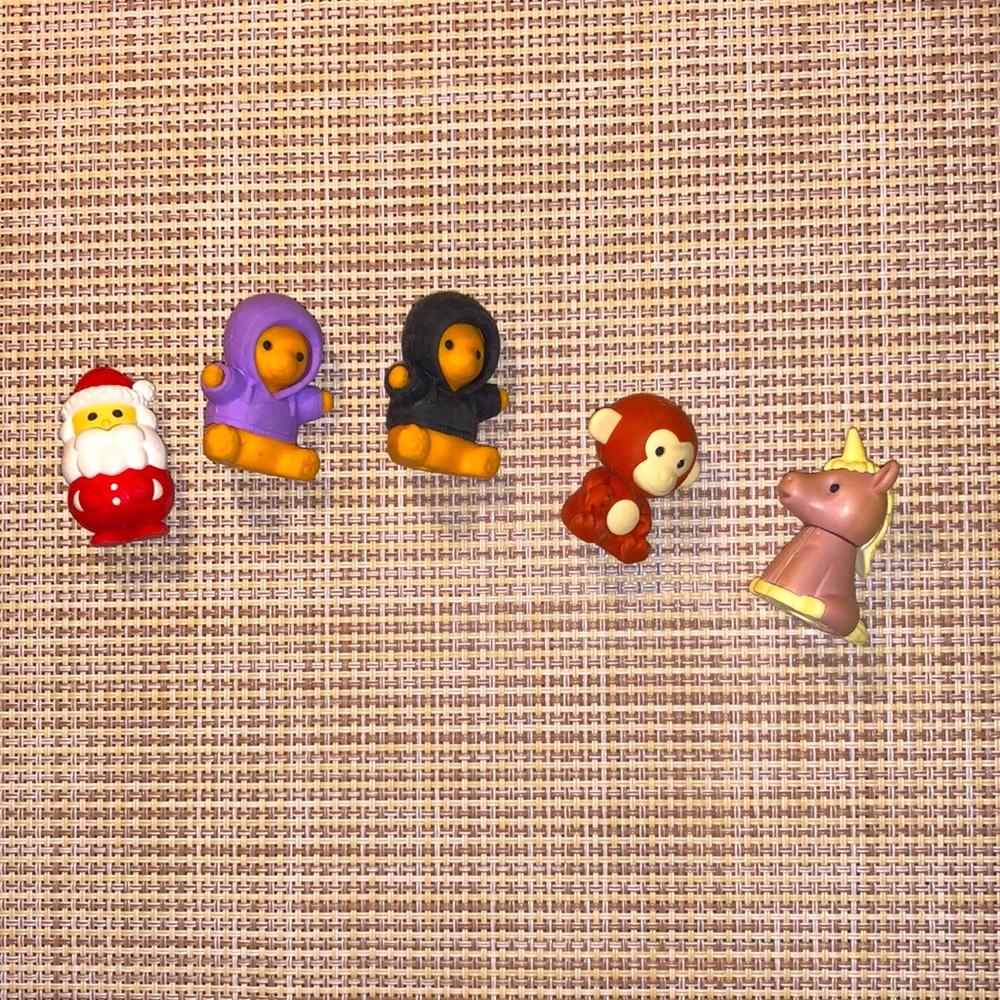 5 PIECES JAPANESE ERASER TOYS